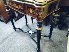 Victorian walnut & inlaid card table Thumbnail 4