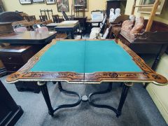 Victorian walnut & inlaid card table Thumbnail 6