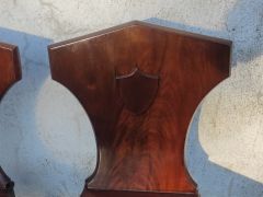 Pair of victorian mahogany hall chairs Thumbnail 2