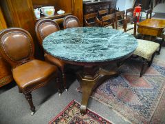 19th century rosewood marble top table Thumbnail 3