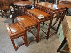 Chinese hardwood nest of tables Thumbnail 3