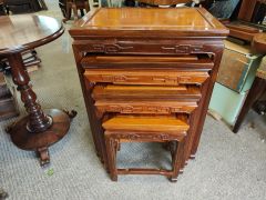 Chinese hardwood nest of tables Thumbnail 4