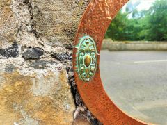 Copper & brass oval mirror Thumbnail 2