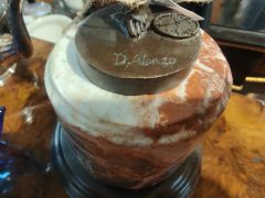 Art deco style bronze & marble figure Thumbnail 4