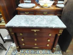 French mahogany marble top chest  Thumbnail 2