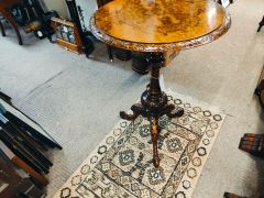 Victorian burr-walnut occasional table Thumbnail 3