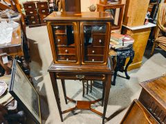 Edwardian collectors cabinet on stand Thumbnail 2