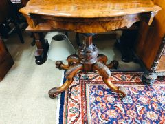 Victorian walnut card table Thumbnail 2