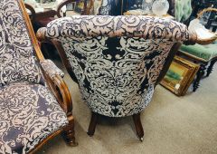 Pair of victorian mahogany armchairs Thumbnail 4