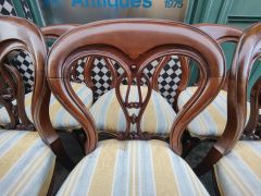 Set of six victorian mahogany chairs Thumbnail 3
