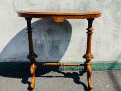 Victorian burr walnut side table Thumbnail 3