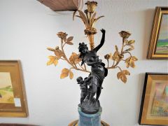 Pair of bronze candelabra & gilt torcheres  Thumbnail 4