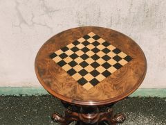 Victorian burr walnut games table Thumbnail 6