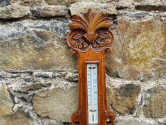 Edwardian oak cased barometer  Thumbnail 3