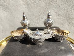 Seven piece silver condiment set Thumbnail 3