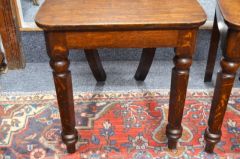 Pair of oak hall chairs  Thumbnail 4
