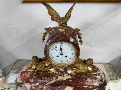 19th century french marble & ormolu clock Thumbnail 2
