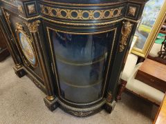 Victorian ebony credenza with ormolu mounts Thumbnail 4