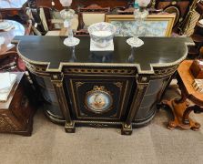 Victorian ebony credenza with ormolu mounts Thumbnail 6