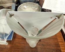 Three art deco glass wall lights Thumbnail 4