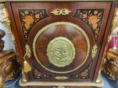 Marble top walnut cabinet with inlay & ormolu mounts Thumbnail 2
