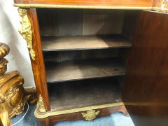 Marble top walnut cabinet with inlay & ormolu mounts Thumbnail 3