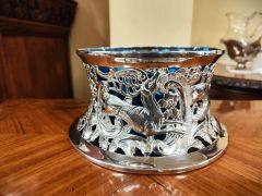Irish silver dish ring with liner  Thumbnail 6