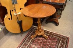 Old Oak top cast iron table Thumbnail 4