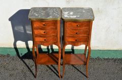 Pair of french marble pedestals Thumbnail 4