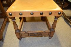 Set of eight dining chairs, leather & oak  Thumbnail 4