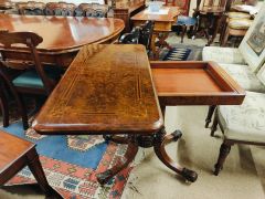 Victorian burr walnut card table  Thumbnail 2