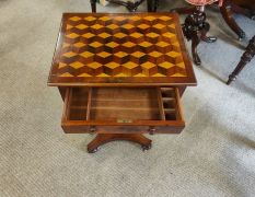 Victorian walnut games / work table Thumbnail 3