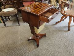 Victorian walnut games / work table Thumbnail 4