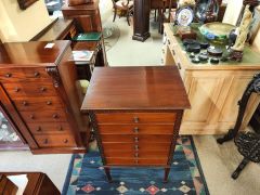 Edwardian mahogany music cabinet Thumbnail 2