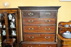 Georgian mahogany chest on chest Thumbnail 2
