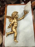 Set of gilt cherub lamps Thumbnail 2