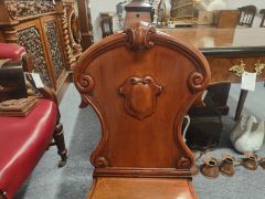 Victorian mahogany hall chair Thumbnail 2