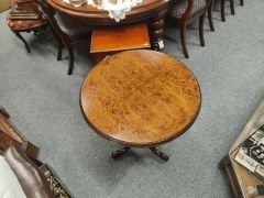 Victorian burr walnut occasional table Thumbnail 4