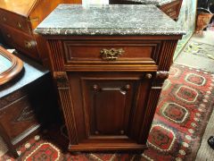Pair of french marble top pedestals Thumbnail 2