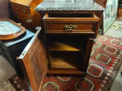 Pair of french marble top pedestals Thumbnail 3