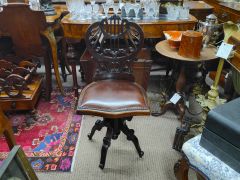 Mahogany swivel music chair Thumbnail 4