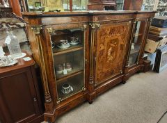 Victorian burr-walnut credenza with inlay Thumbnail 3