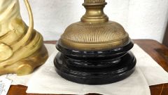 Victorian ruby glass oil lamp Thumbnail 3