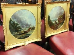 Pair of gilt framed oil paintings Thumbnail 2