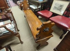 Victorian oak bench Thumbnail 3