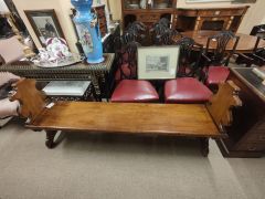 Victorian oak bench Thumbnail 6