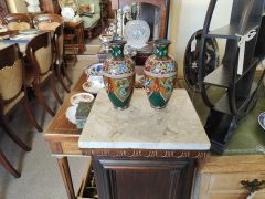 Pair of small Cloisonné vases Thumbnail 3
