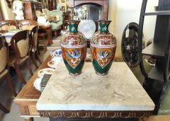 Pair of small Cloisonné vases Thumbnail 4