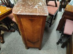 19th century mahogany marble top chest Thumbnail 3