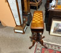 Victorian burr walnut sutherland / games table Thumbnail 2